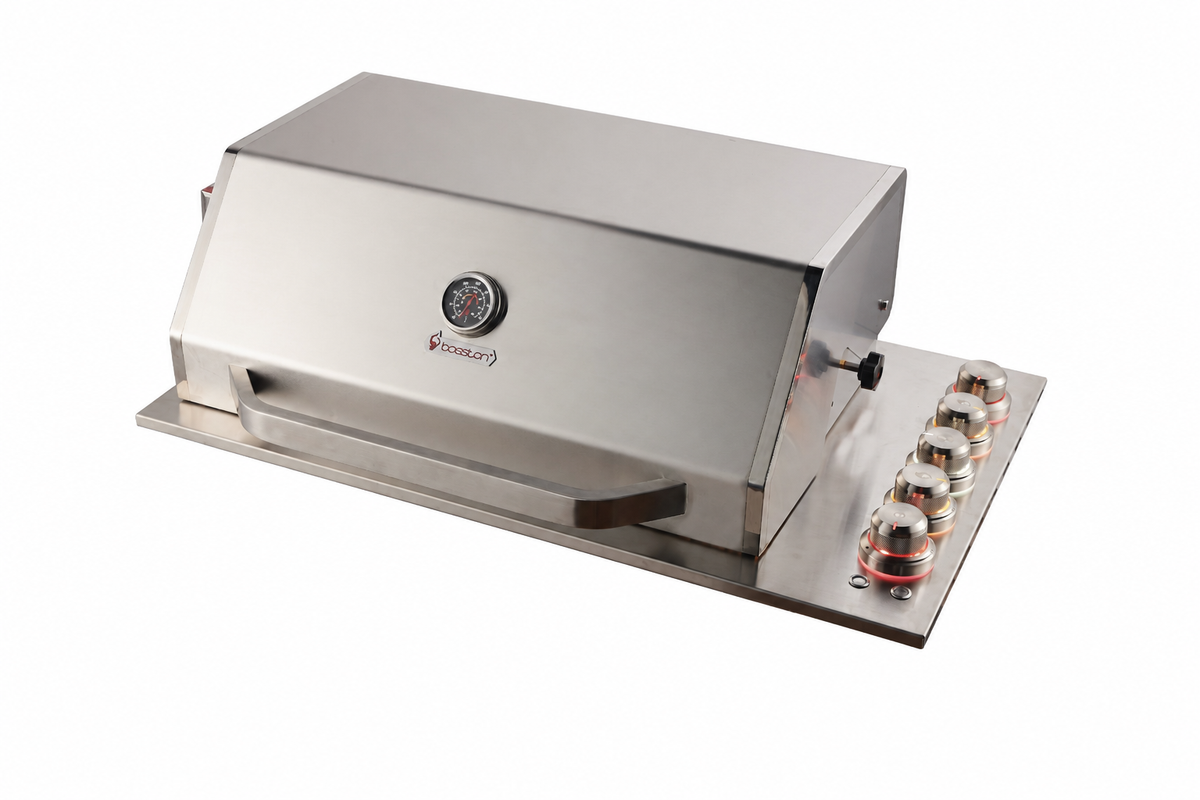 Bossworx Drop In SS BBQ, 4 Burner with Infrared Rear Burner