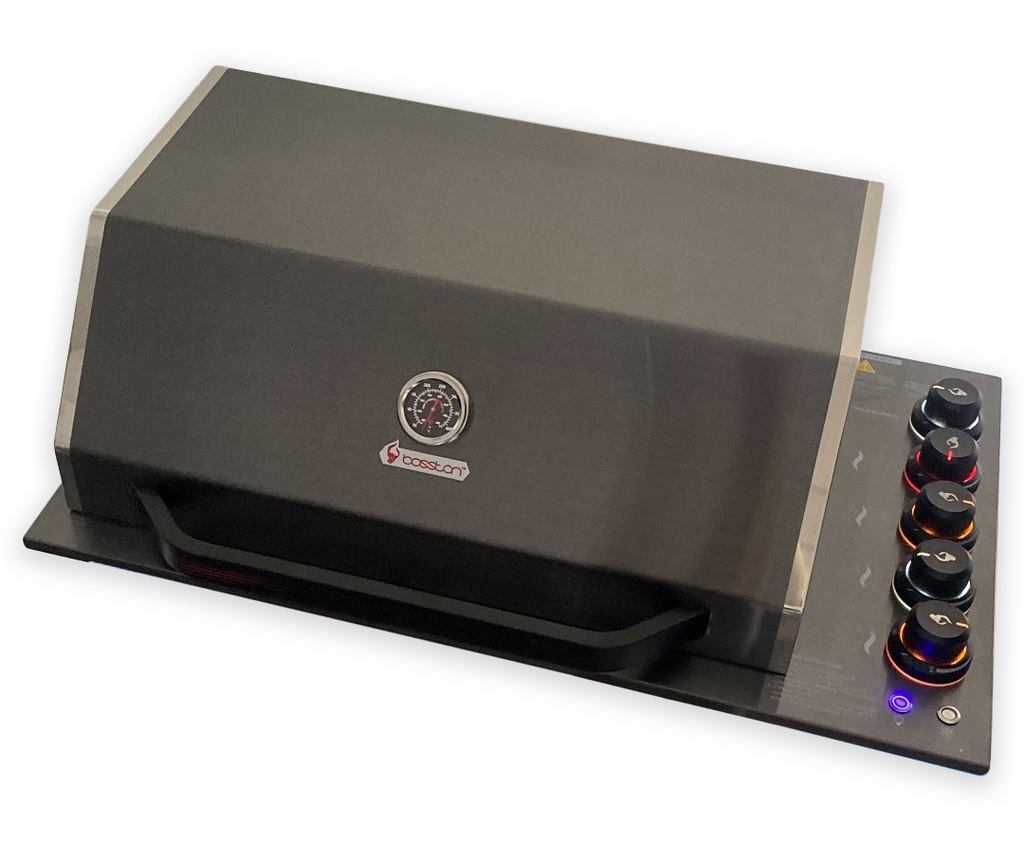 Bossworx Drop in Black BBQ, 4 Burner with Infrared Sear Burner