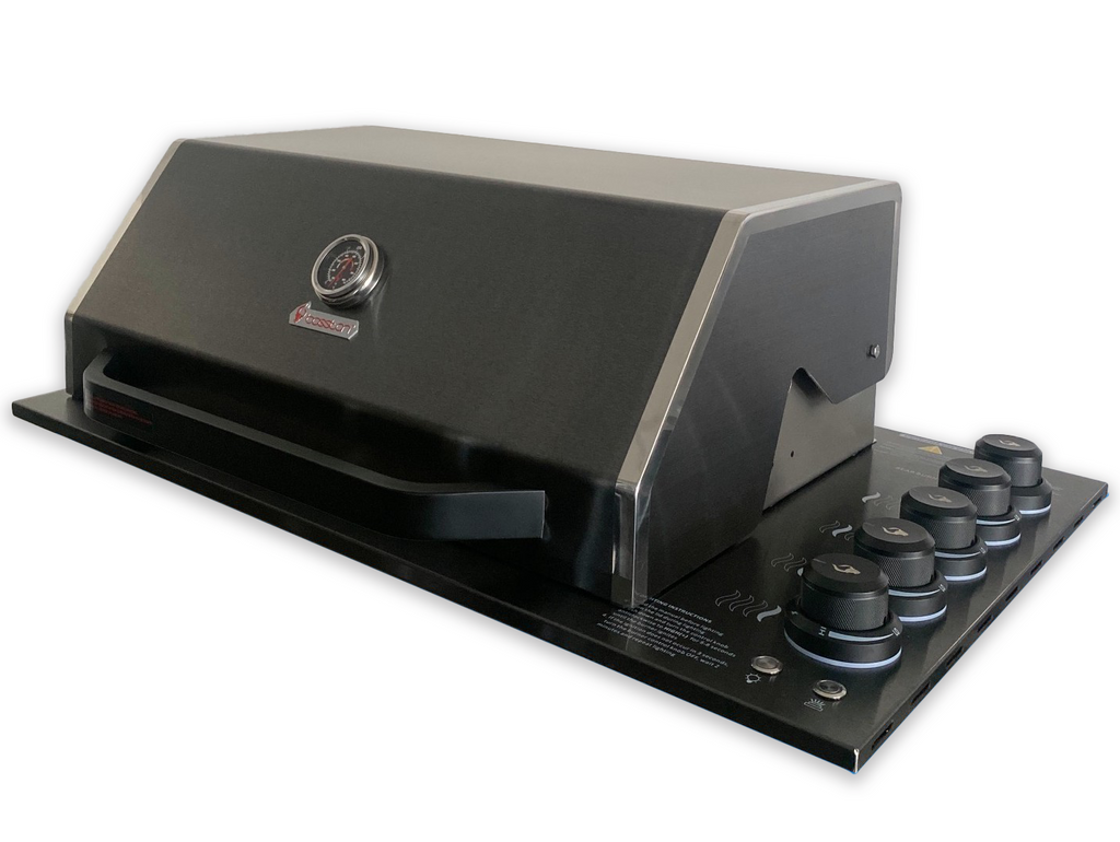 Bossworx Drop in Black BBQ, 4 Burner with Infrared Sear Burner