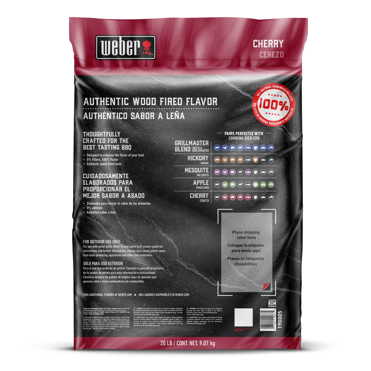 Weber® Cherry All-Natural Hardwood Pellets