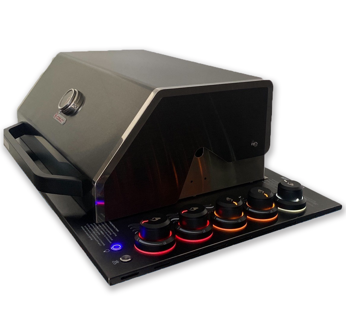 Bossworx Drop in Black BBQ, 4 Burner with Infrared Sear Burner