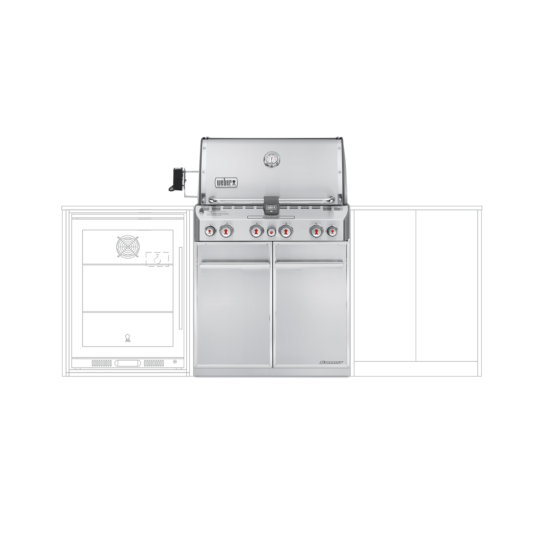 SummitÂź S-460 Built-In Gas Barbecue (Natural Gas)