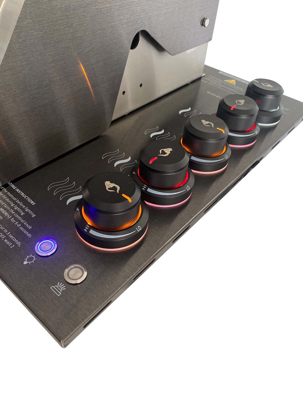 Bossworx Drop in Black BBQ, 4 Burner with Infrared Sear Burner