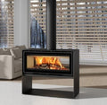 ADF Linea 100DL Duo Freestanding Wood Fire w Base