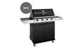 Beefeater 1200 Series Black Enamel 4 Burner Mobile BBQ