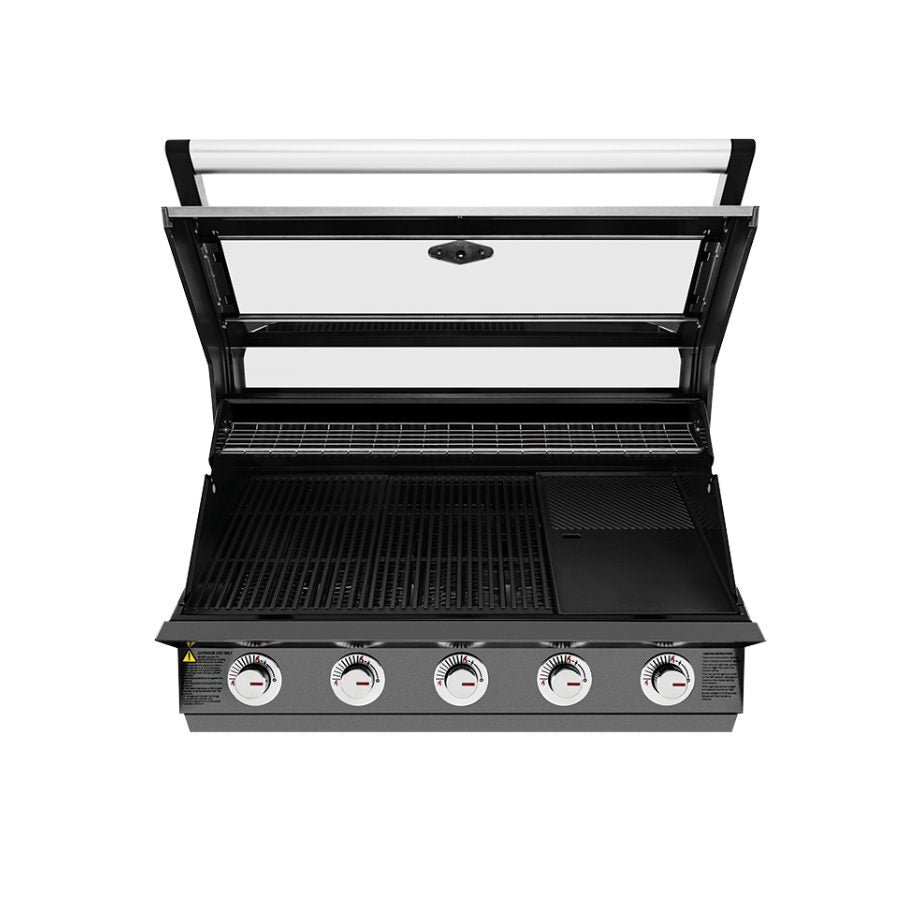 Beefeater 1600 Series Dark 5 Burner - Inbuilt w/Cast Iron Burners & Grills