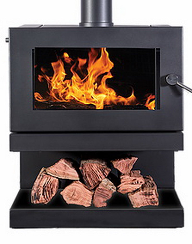 Blaze B600 Radiant/Convection Wood Heater on Cantilever Base w/remote fan