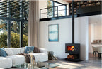 Blaze B600 Radiant/Convection Wood Heater on Cantilever Base w/remote fan