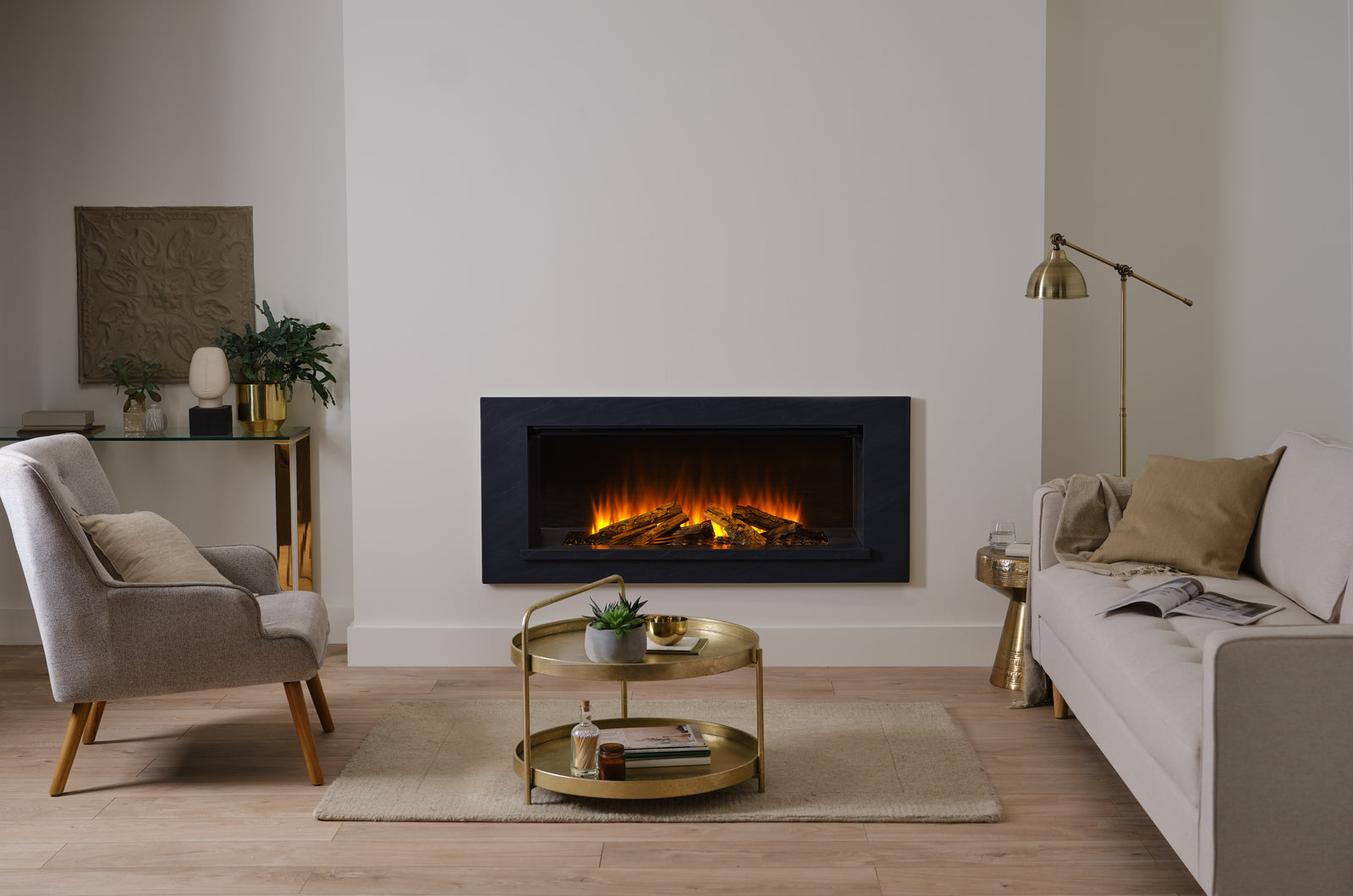 British Fires Holbury Suite 1200 - Grey
