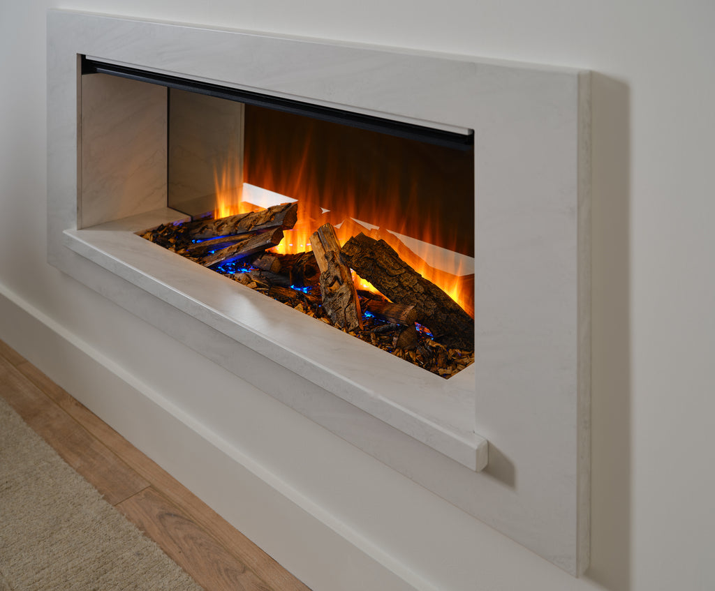 British Fires Holbury Suite 1200 - White