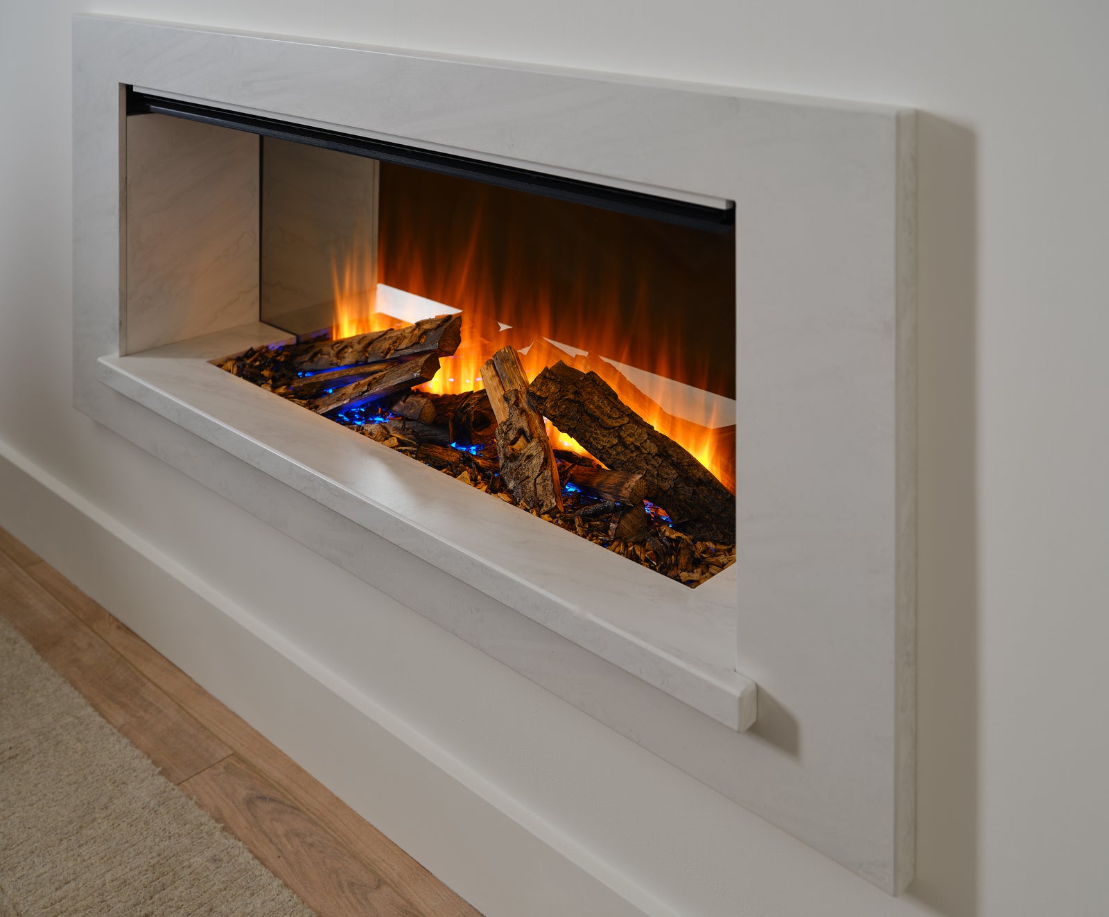 British Fires Holbury Suite 1200 - White