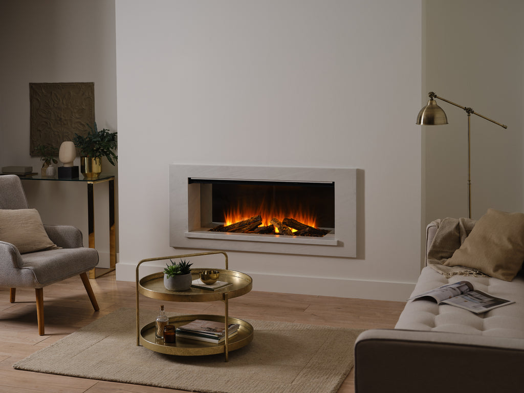 British Fires Holbury Suite 1200 - White