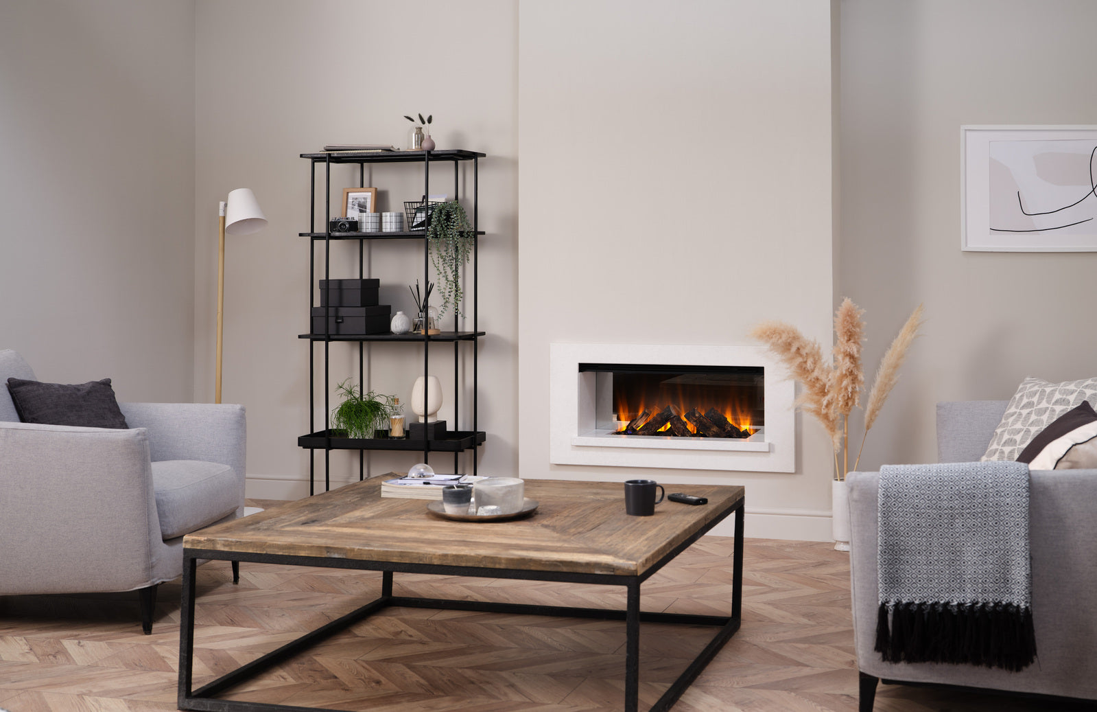 British Fires Holbury Suite 870 - White