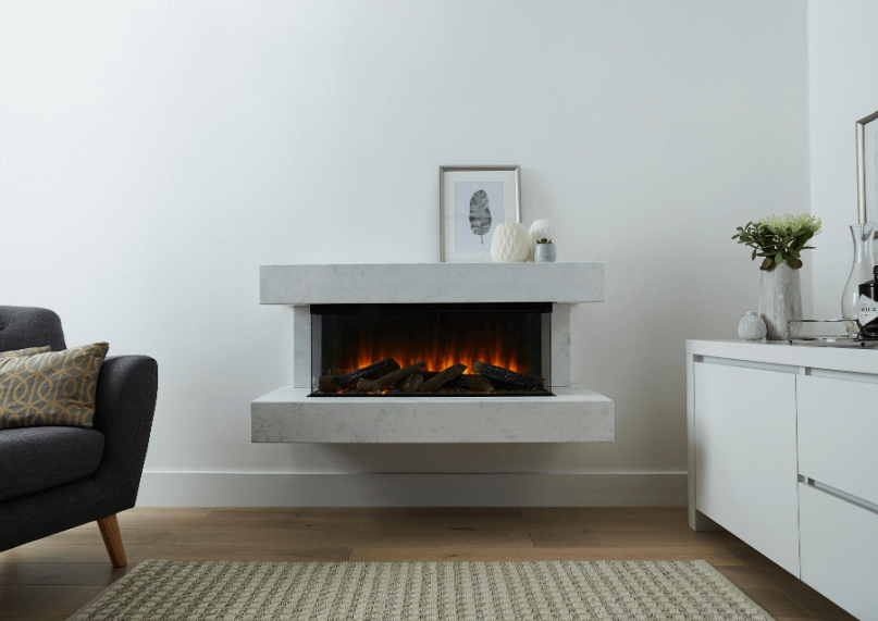 British Fires New Forest 1200 Winchester Suite - White