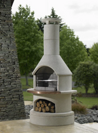 Buschbeck Rondo Outdoor Fireplace White