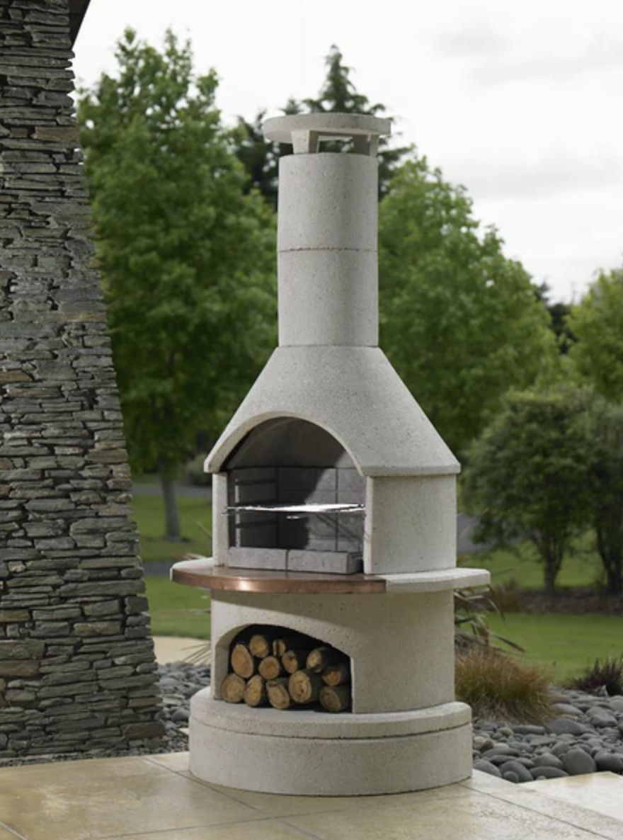 Buschbeck Rondo Outdoor Fireplace White