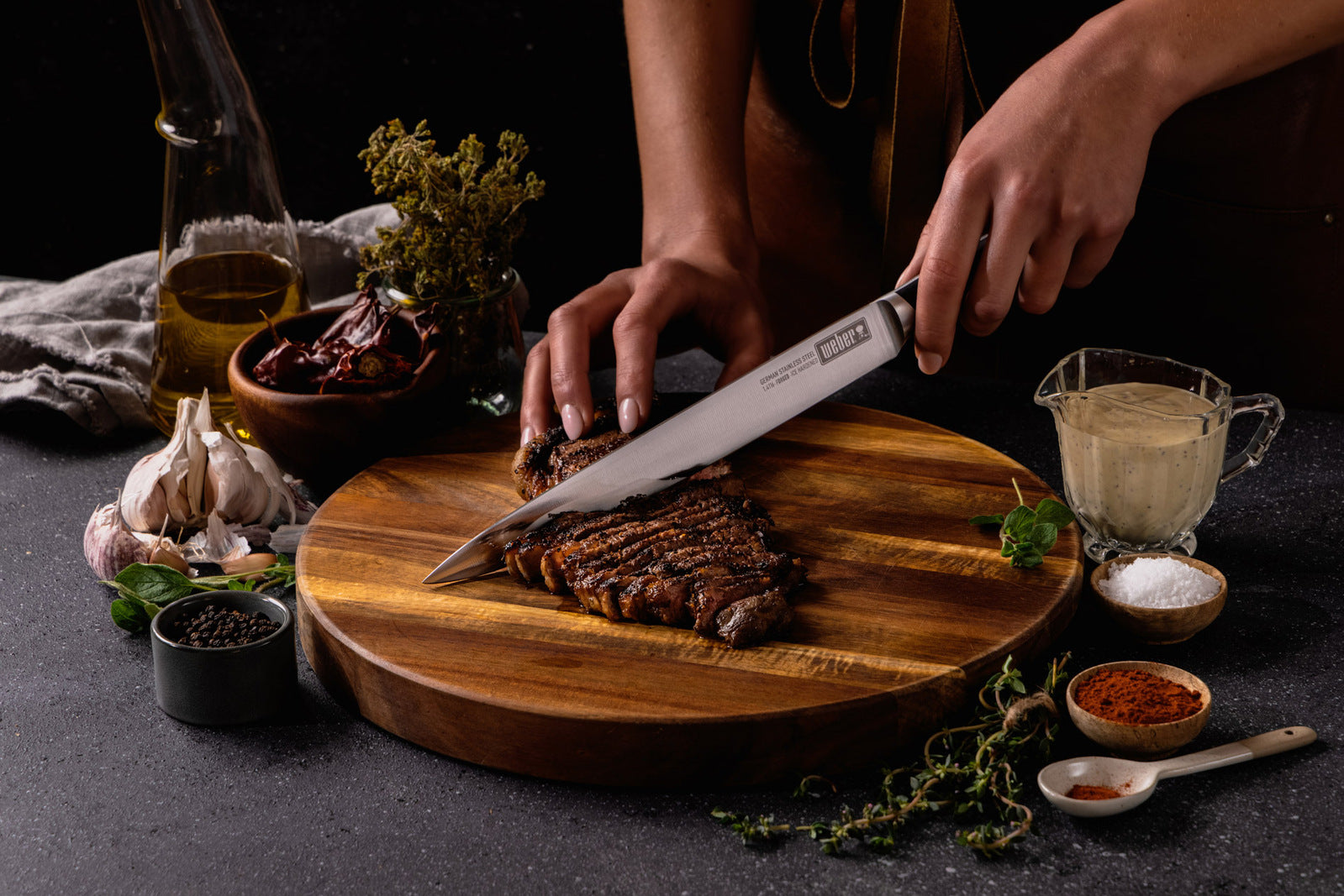 Weber 25cm Carving Knife BLK
