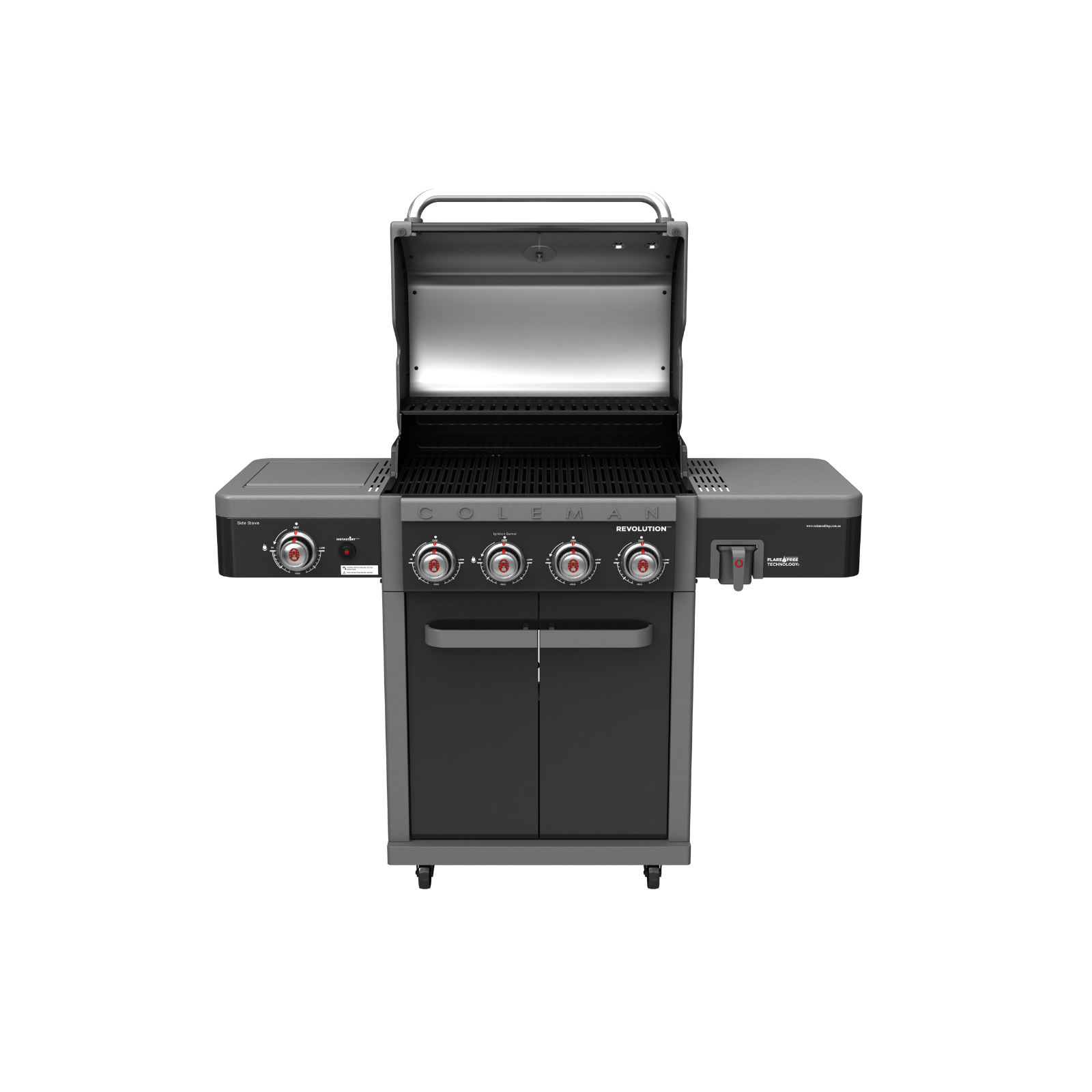 Coleman Revolution 4 Burner BBQ w/ Side Burner - Black Matte