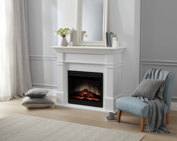 Dimplex 2kw Kenton White Mantle w/LED Firebox