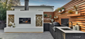 Escea EK950 Outdoor Wood Fireplace Kitchen