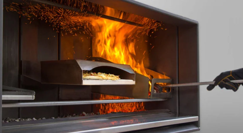 Escea EK950 Outdoor Wood Fireplace Kitchen