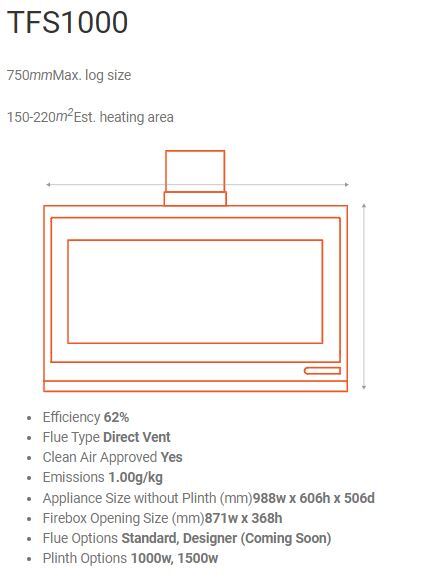 Escea TFS1000 Freestanding Wood Fire – Aussie BBQs & Fireplaces
