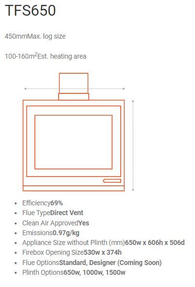 Escea TFS650 Freestanding Wood Fire