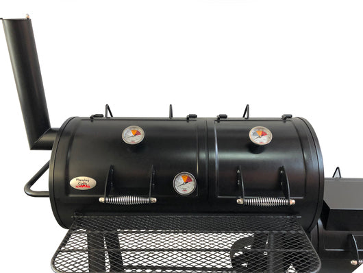 Flaming Coals Offset Smoker