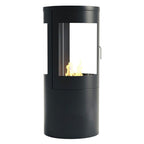 Foco Colombus F/S Bioethanol Fireplace w 360 View - Black