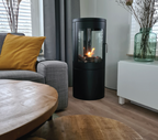 Foco Colombus F/S Bioethanol Fireplace w 360 View - Black