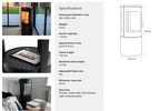 Foco Colombus F/S Bioethanol Fireplace w 360 View - Black