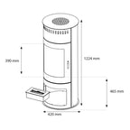 Foco Washington Freestanding Ethanol Fireplace