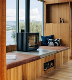 Hergom Glance L Freestanding Wood Fire inc Heatshield