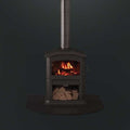 Kemlan C24 Cast Iron F/S Wood Stack Style - Metallic Black