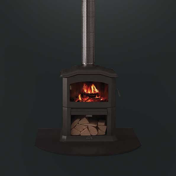 Kemlan C24 Cast Iron F/S Wood Stack Style - Metallic Black