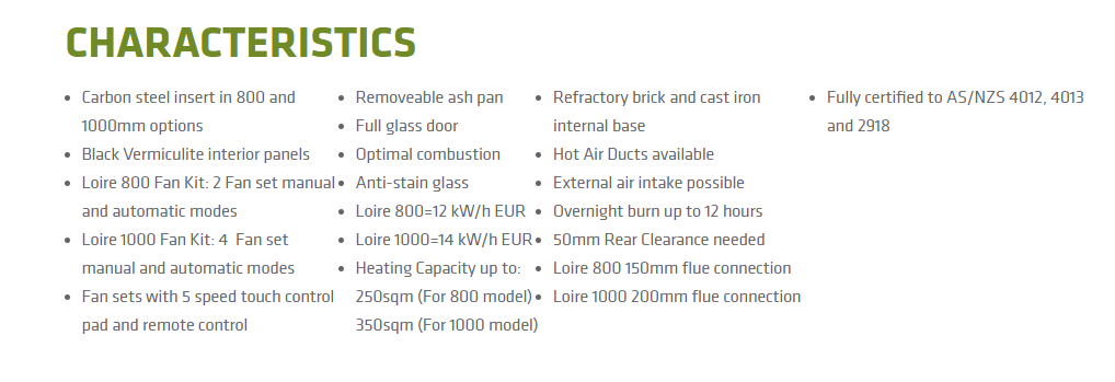 Lacunza Loire 1000 Freestanding Wood Fire - BODY Only