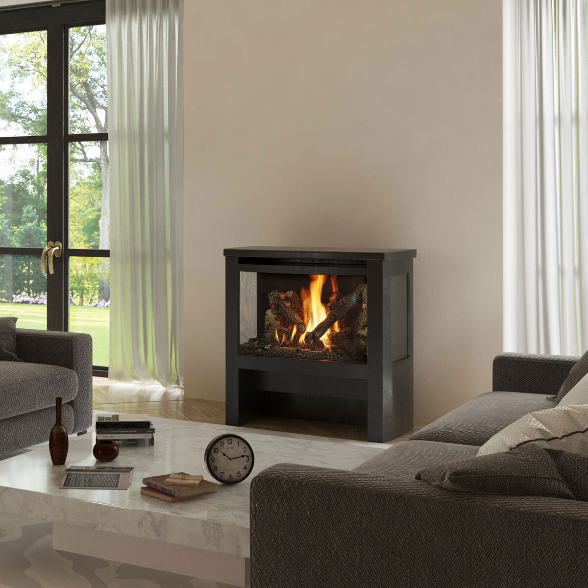 Lopi Cypress GS2 Ember Fyre - Freestanding Gas Fireplace