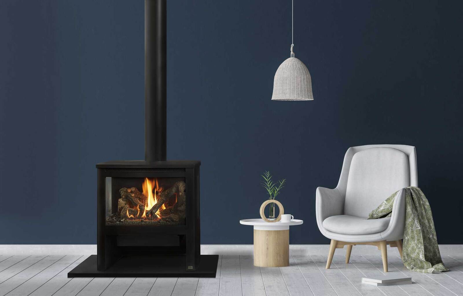 Lopi Cypress GS2 Ember Fyre - Freestanding Gas Fireplace