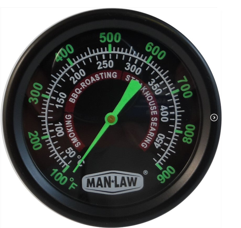 Man-law retro fit temp gauge glow in the dark thermometer