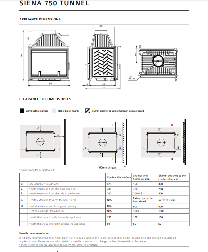 PAD - Siena Seven Fifty GT Tunnel Freestanding