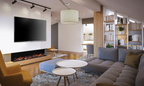 Rinnai ES2200 Electric Fire 1/2/3 Sided Fireplace