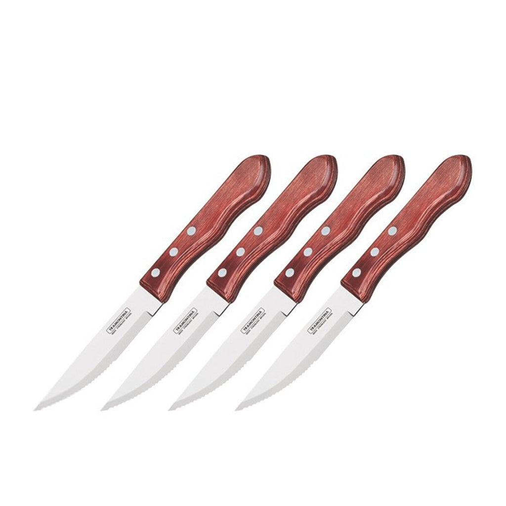 Tramontina 4pc Jumbo Steak Knife Set Red