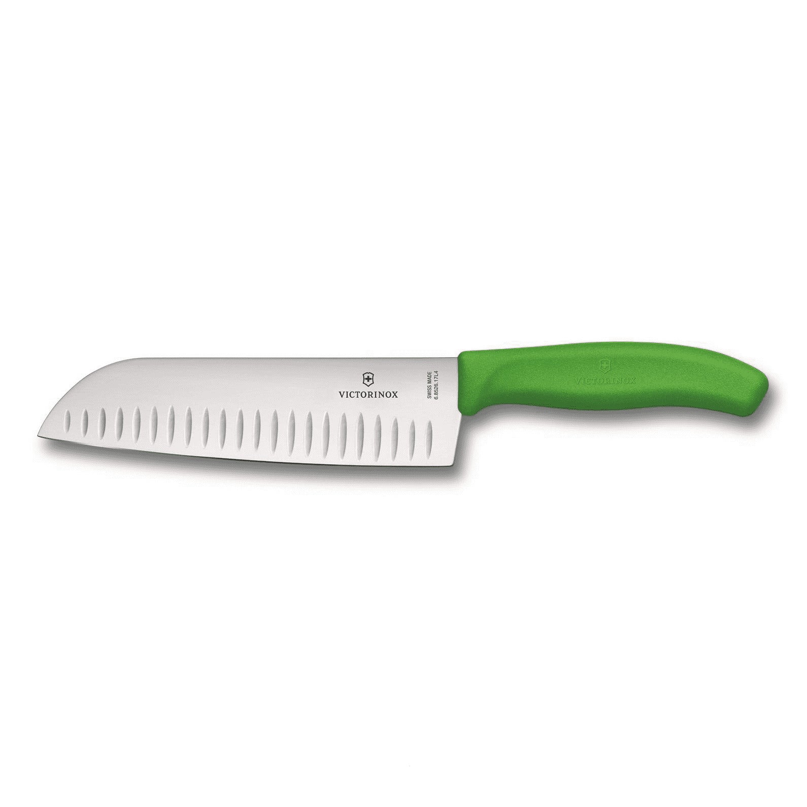 Victorinox Santoku Knife Fluted Edge Wide Blade 17cm Green