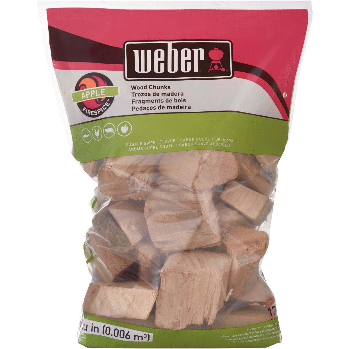 Weber Apple Wood Chunks 1.8kg New 17139