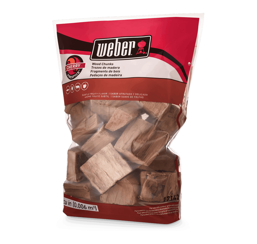 Weber Cherry Wood Chunks 1.8kg New 17142