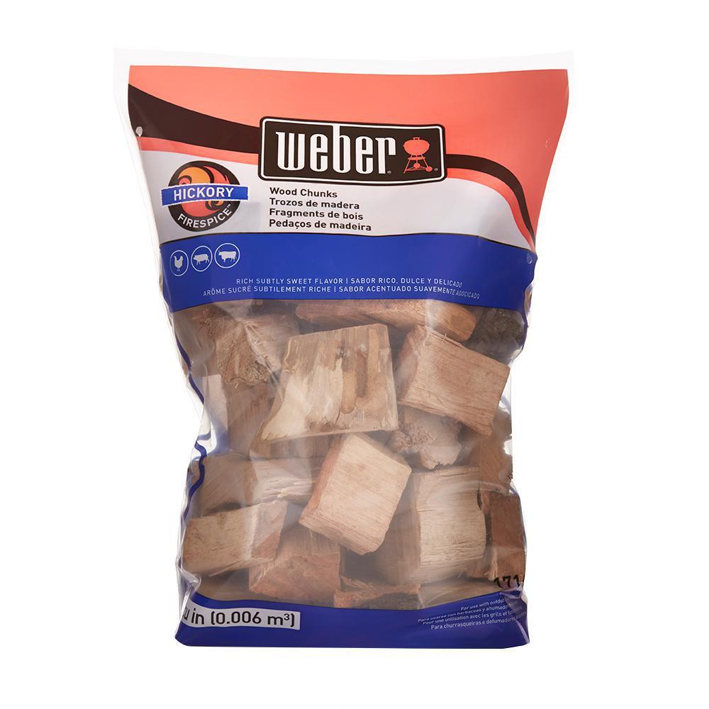 Weber Hickory Wood Chunks 1.8kg New 17148