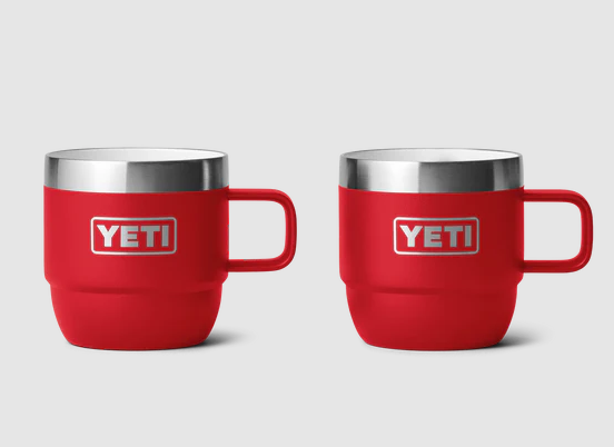 Yeti Rambler 6oz espresso mug 2pk rescue red