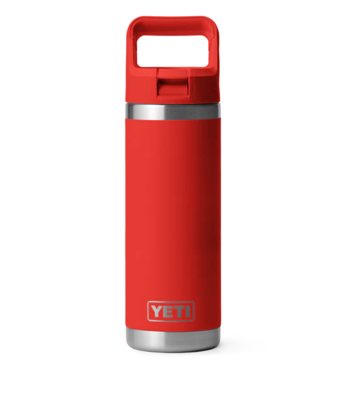 Yeti 18oz Rambler Straw Bottle Red (532ml)