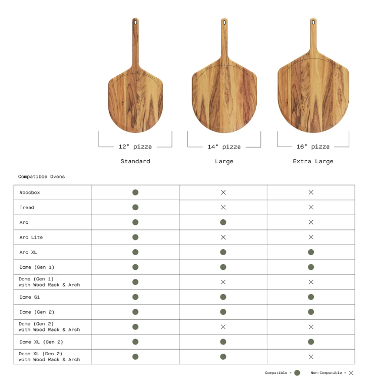 Gozney Acacia Wood Pizza Peel & Server 14 inch