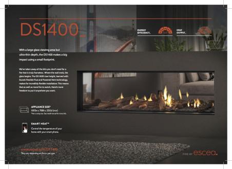 Escea DS1400 G3 Double Sided Fireplace LPG
